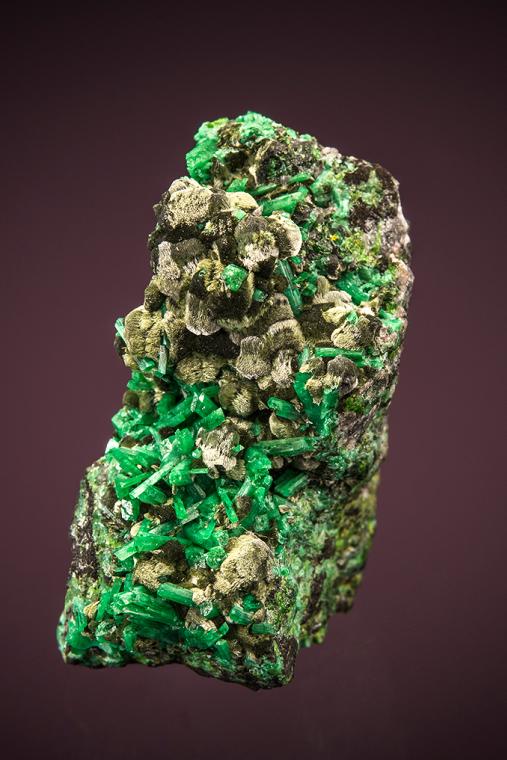 Cuprian ADAMITE on OLIVENITE